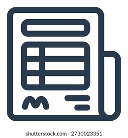 Symbol für Rechnungsfakturierungszahlungsbeleg