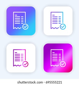 Invoice bright purple and blue gradient app icon