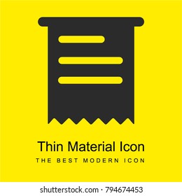 Invoice bright yellow material minimal icon or logo design