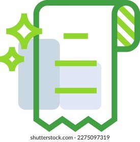 Invoice business icon collection with green outline style. symbol, set, web, line, technology, internet, design. Vector Illustration