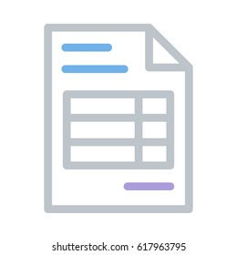 Invoice Colour Line Icon 