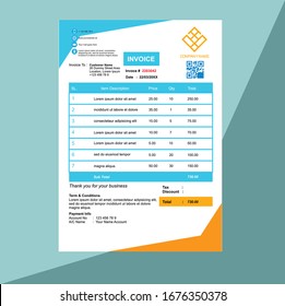 Invoice for company professional work