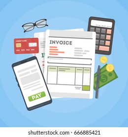 Invoice concept illustration.
