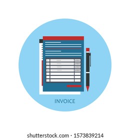 Invoice concept illustration. creative invoice template vector design
