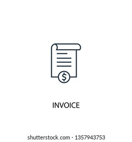 Invoice concept line icon. Simple element illustration. Invoice concept outline symbol design. Can be used for web and mobile UI/UX