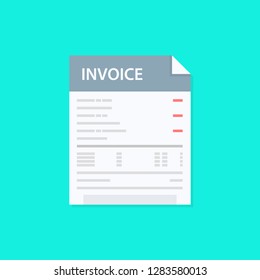 Invoice concept. Payment, bills, receipts, invoices. Flat design, abstract vector illustration. Accounting.