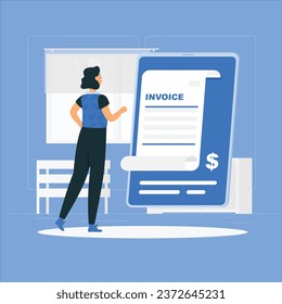 invoice concept vector design illustration