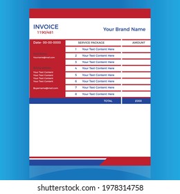 Invoice, Creative design,a4, Invoice design, Professional invoice, Brand, Page, Business invoice, Vector illustrator