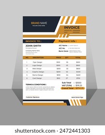 Invoice creative modern invoice template design
