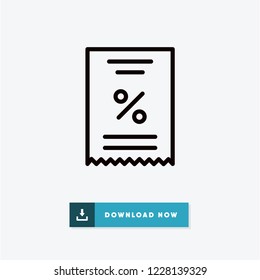 Invoice cyber monday vector icon