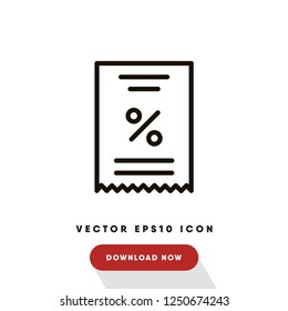 Invoice cyber monday vector icon