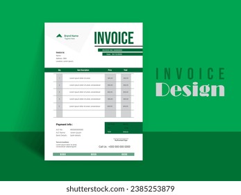 Invoice Design. Business invoice form template. Invoicing quotes, money bills or pricelist and payment agreement design templates. Tax form, 
bill graphic or payment receipt.