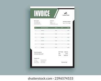 Invoice Design. Business invoice form template. Invoicing quotes, money bills or pricelist and payment agreement design templates. Tax form, 
bill graphic or payment receipt.