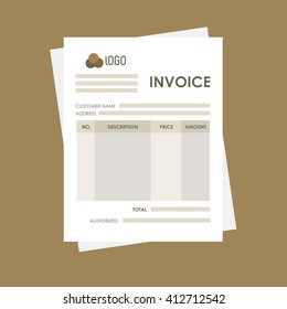 Invoice design. business icon. finance concept