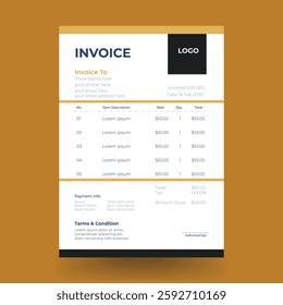 Invoice design business invoice template