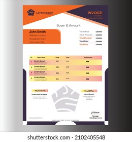 Invoice Design For Compnay Sale