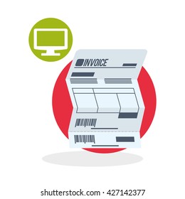 Invoice design. Finance item. Isolated illustration