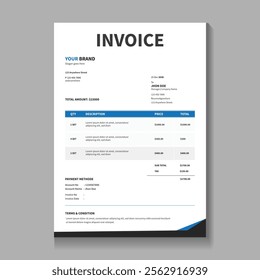 Invoice design layout template, Invoice design template
