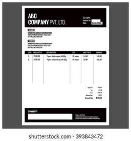Invoice Design Layout Template