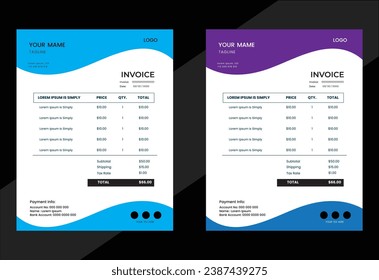 invoice design  modern design s 