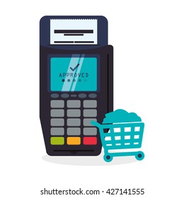 Invoice design. Online payment. Isolated illustration