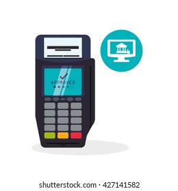 Invoice design. Online payment. Isolated illustration