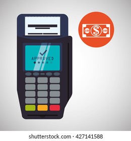 Invoice design. Online payment. Isolated illustration