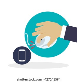 Invoice design. Online payment. Isolated illustration