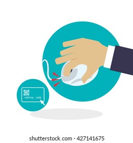 Invoice design. Online payment. Isolated illustration