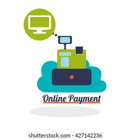 Invoice design. Online payment. Isolated illustration