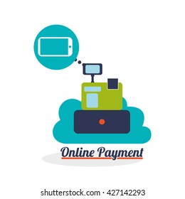 Invoice design. Online payment. Isolated illustration