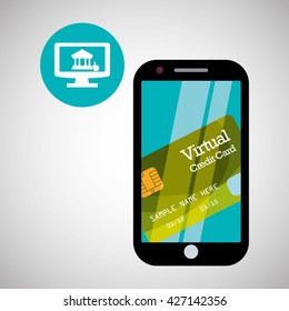 Invoice design. Online payment. Isolated illustration