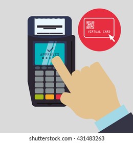 Invoice design. Online payment. Isolated illustration , vector