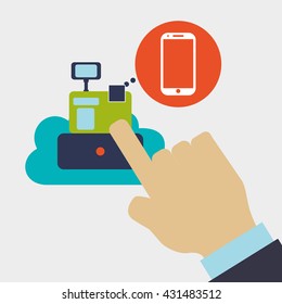 Invoice design. Online payment. Isolated illustration , vector
