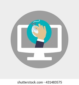 Invoice design. Online payment. Isolated illustration , vector