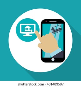 Invoice design. Online payment. Isolated illustration , vector