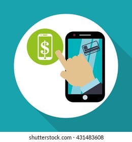 Invoice design. Online payment. Isolated illustration , vector