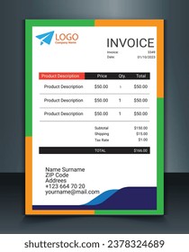 diseño de factura. archivos vectoriales de diseño de volante premium.