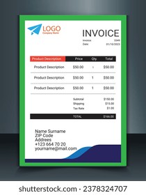 invoice design. premium flyer design vector files.