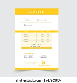 Invoice design print ready eps