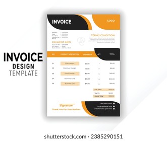 
Invoice design template ,invoice bleed invoice business template vector design
