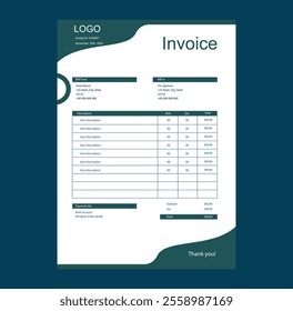 invoice design template for business 