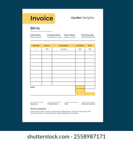 invoice design template for business 