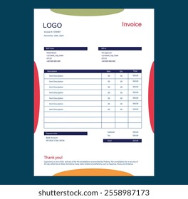 invoice design template for business 