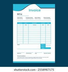 invoice design template for business 