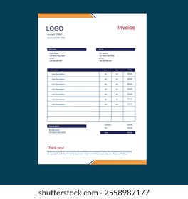 invoice design template for business 