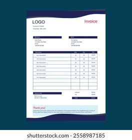 invoice design template for business 