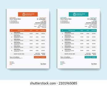 invoice design template. Business invoice form template