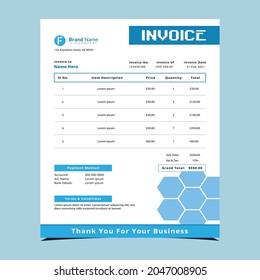 Invoice Design Template with Creative Designs