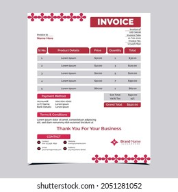 Invoice Design Template with Creative Designs